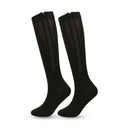 Black Zipper Compression Socks 2 Pairs for Men Women, Easy On-Off with Skin Protection Zipper, Closed Toe Medical Stocking for Varicose Veins and Edema S/M