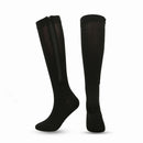 Black Zipper Compression Socks 2 Pairs for Men Women, Easy On-Off with Skin Protection Zipper, Closed Toe Medical Stocking for Varicose Veins and Edema S/M