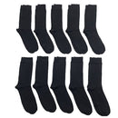 Black Bamboo Socks 10 Pairs for Women Men, Soft Breathable 80% Bamboo 15% Polyester 5% Lycra, Moisture-Wicking Lightweight Fit for Size 35-38
