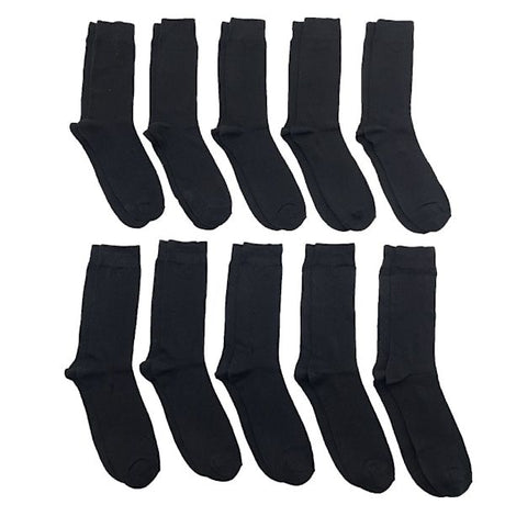 Black Bamboo Socks 10 Pairs for Women Men, Soft Breathable 80% Bamboo 15% Polyester 5% Lycra, Moisture-Wicking Lightweight Fit for Size 35-38