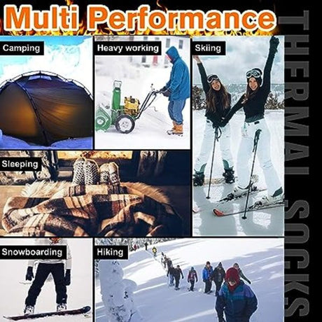 Men's Extra Thick Thermal Winter Socks 10 Pairs, Warm Brushed Plush Lining for Extreme Cold, Ideal for Hiking Skiing Outdoor Work and Everyday Use