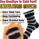 Men's Extra Thick Thermal Winter Socks 10 Pairs, Warm Brushed Plush Lining for Extreme Cold, Ideal for Hiking Skiing Outdoor Work and Everyday Use