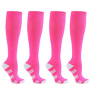 Wide Calf Compression Socks for Nurses and Runners, 90% Nylon 10% Spandex Graduated Support for Circulation, Breathable Stretchy Fit for All-Day Comfort