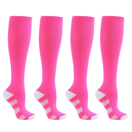 Wide Calf Compression Socks for Nurses and Runners, 90% Nylon 10% Spandex Graduated Support for Circulation, Breathable Stretchy Fit for All-Day Comfort