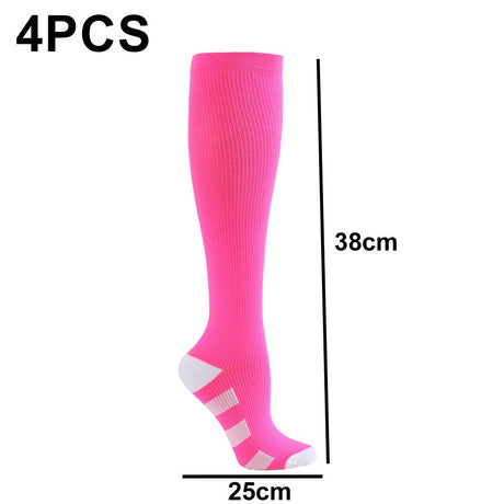 Wide Calf Compression Socks for Nurses and Runners, 90% Nylon 10% Spandex Graduated Support for Circulation, Breathable Stretchy Fit for All-Day Comfort