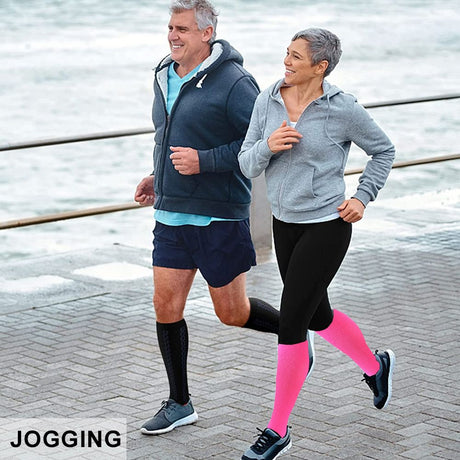 Wide Calf Compression Socks for Nurses and Runners, 90% Nylon 10% Spandex Graduated Support for Circulation, Breathable Stretchy Fit for All-Day Comfort