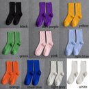 Dark Purple Harajuku Pile Tube Socks for Women, 80% Cotton Nylon Blend, Boots Cosplay Gothic Japanese Style, Size 34-42 EUR with Thick Cushion