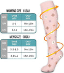 Compression Socks for Women Men Circulation 6 Pairs, Graduated Support for Running Athletic Sports S/M, Breathable Nylon Polyester for All-Day Comfort and Recovery