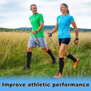 Unisex Knee-High Compression Socks 6 Pairs for Running Sports Travel Flying Cycling, 360-Degree Stretch Breathable S/M with Upgraded Nylon for Muscle Support