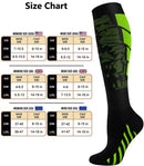 Unisex Knee-High Compression Socks 6 Pairs for Running Sports Travel Flying Cycling, 360-Degree Stretch Breathable S/M with Upgraded Nylon for Muscle Support
