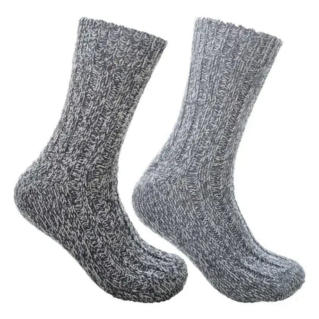 Grey Rag Socks 2-Pack, Classic Wool Blend in Light Grey and Anthracite, Soft Breathable Comfort for Everyday Wear, Size 35-38 EU for Men Women