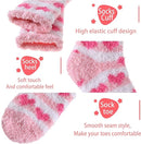 Pink Thick Plush Winter Socks 6 Pairs for Women, Cozy Fuzzy Warm Lining Soft Breathable Fit US 5-10, Perfect for Slipper Christmas and Outdoor Wear