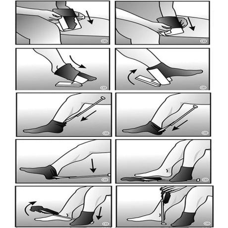 Sock Aid Tool for Put On and Take Off Support Stockings, Ergonomic Cradle Design with Soft Rubberized Grip, Suitable for Compression Socks, Seniors and Pregnancy