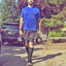 Gray Calf Compression Support Socks 1 Pair, Lightweight Breathable Nylon Improves Blood Circulation and Reduces Muscle Fatigue for Sports and Daily Wear