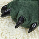Green Plush Animal Paw Slippers for Men Women Kids, Fuzzy Dinosaur Claw Design with Non-Slip Sole, Cozy Warm House Slippers Size 40-43 for Indoor Comfort