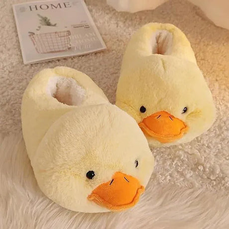 Cute Fuzzy Duck Shark Lion Dog Animal Slippers for Women, Non-Slip Indoor Outdoor House Shoes, Soft Plush with High-Resilience Memory Foam Size 35-40
