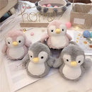 Cute Penguin Plush Slippers for Women, Fun and Cozy Fluffy House Shoes with Soft Cotton Interlayer and Non-Slip Sole, Perfect Gift for US 5-8