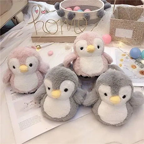 Cute Penguin Plush Slippers for Women, Fun and Cozy Fluffy House Shoes with Soft Cotton Interlayer and Non-Slip Sole, Perfect Gift for US 5-8