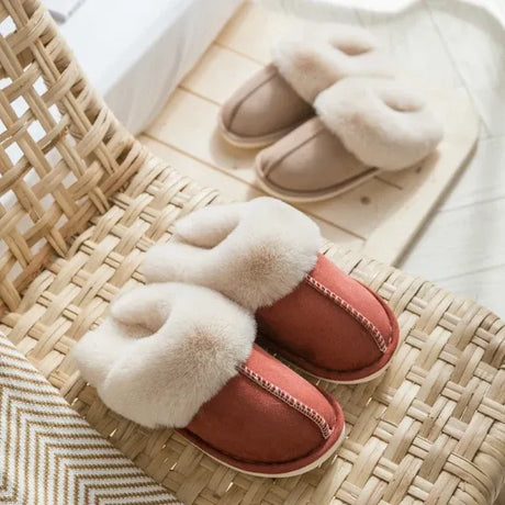 Women's Winter Fashion Cotton Slippers for Size 38-39, Soft Furry Inner Lining, Durable TPR Non-Slip Sole for Indoor Home Office and Gift Use