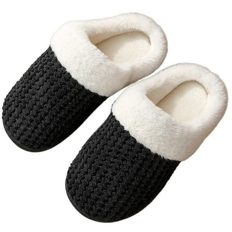 Cozy Winter Slippers for Women Men with TPR Non-Slip Sole, Soft Breathable Lining, Lightweight Quiet Design for Indoor Home Office Use