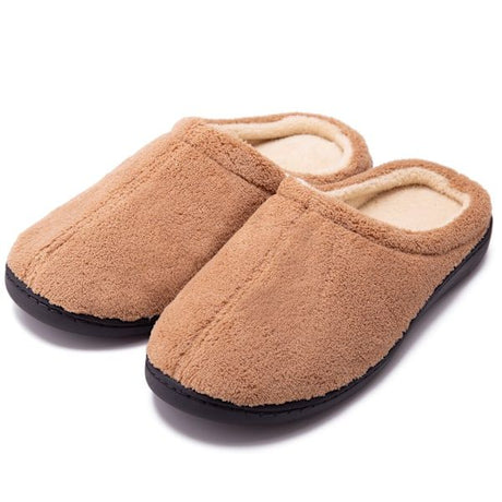 Unisex Relax Gel Slippers with Memory Foam and Anti-Fatigue Sole, Warm Plush Lining for Home, Comfortable Cushioned S Size for Indoor Use