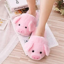 Pink Cute Pig Cartoon Animal Slippers for Women, Warm Plush Lining Soft Breathable Non-Slip Thick Sole, Available in Sizes 36-44 for Cozy Home Wear