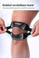 1 Piece Adjustable Knee Brace with Breathable Support Straps, Lightweight Knee Protector for Sports, Walking and Running, Black