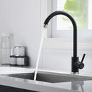 Kitchen Faucet, Single Handle High Arc Sink Faucet, 360 degree rotation, single-handle control, Matte Black Finish