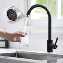 Kitchen Faucet, Single Handle High Arc Sink Faucet, 360 degree rotation, single-handle control, Matte Black Finish