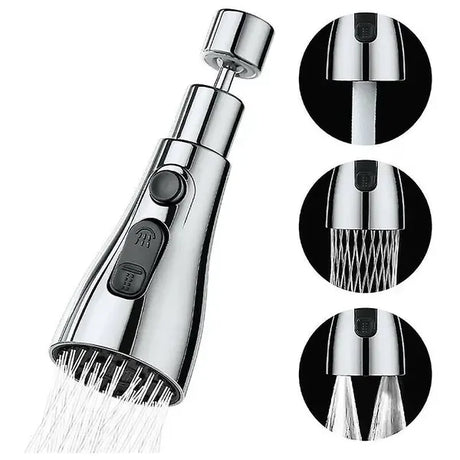 Promotional Spray for Kitchen Faucet 3 Spray Modes- 360 Degree Rotation Nozzle for Kitchen Faucet, Faucet Head, Sink Mixer Spray, Silver Finish