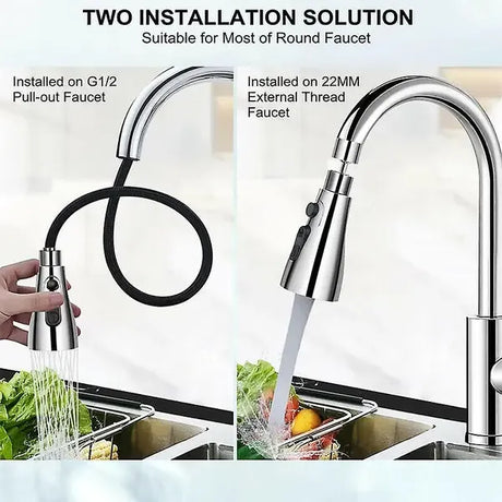 Promotional Spray for Kitchen Faucet 3 Spray Modes- 360 Degree Rotation Nozzle for Kitchen Faucet, Faucet Head, Sink Mixer Spray, Silver Finish