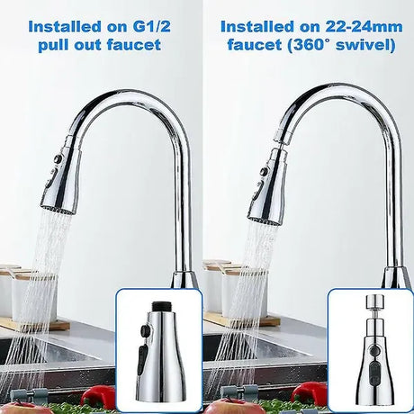 Promotional Spray for Kitchen Faucet 3 Spray Modes- 360 Degree Rotation Nozzle for Kitchen Faucet, Faucet Head, Sink Mixer Spray, Silver Finish