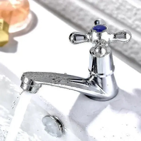 Single Cold Water Faucet, Single Cold Water Faucet Basin Faucet, alloy material, G1/2 Thread, Chrome/Blue Finish Options