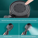 5 Spray Modes Adjustable High Pressure Shower One-Button Stop Water Massage Shower Head Water Saving Shower Bathroom Accessories, Black Finish