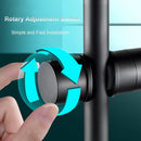 Universal slide piece, 25 mm Shower Rod Fit hand shower holder, ABS material, G1/2 Thread, 360 Degree Rotation, Matte Black/Chrome Finish Options