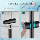Universal slide piece, 25 mm Shower Rod Fit hand shower holder, ABS material, G1/2 Thread, 360 Degree Rotation, Matte Black/Chrome Finish Options