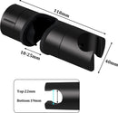 Universal slide piece, 25 mm Shower Rod Fit hand shower holder, ABS material, G1/2 Thread, 360 Degree Rotation, Matte Black/Chrome Finish Options