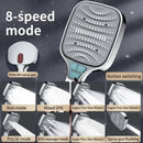 Large Panel Shower Head, 8 Adjustable Positions, Wide Water Outlet, Handheld Bathroom Shower Accessory, Chrome Finish