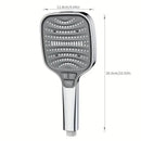 Large Panel Shower Head, 8 Adjustable Positions, Wide Water Outlet, Handheld Bathroom Shower Accessory, Chrome Finish