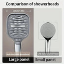 Large Panel Shower Head, 8 Adjustable Positions, Wide Water Outlet, Handheld Bathroom Shower Accessory, Chrome Finish