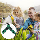Garden Hose Connector, Garden Hose End, Y Hose Splitter, Garden Hose Tap Adapter, Gardena Connector with 2 Valve Outlets for Garden Tap, Green Finish