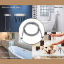 3 m Stainless Steel Shower Hose, Flexible Bathroom Hose with 300 x 2 cm Overall Size, Hot and Cold Water Use, Chrome Finish