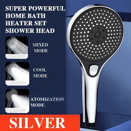 High Pressure Shower Head with Large Panel- Pressure Boosted, Super Powerful Rain Shower for Bathroom, high-pressure spray