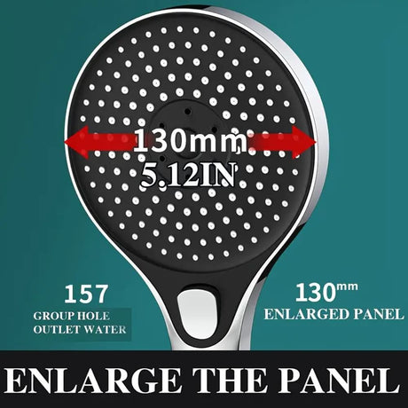 High Pressure Shower Head with Large Panel- Pressure Boosted, Super Powerful Rain Shower for Bathroom, high-pressure spray