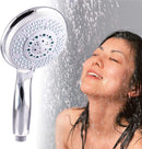 High Pressure Shower Head with 5 Spray Modes Adjustable Powerful Shower Head, Universal Shower Head for Bath, 1/2 Inch Interface, Chrome Finish