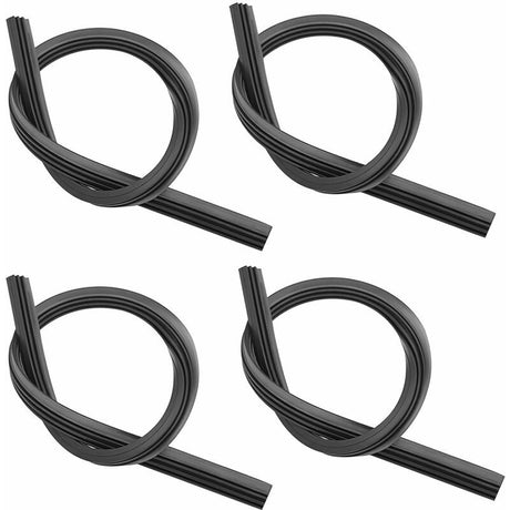 4 pcs Rubber Replacement Wiper Blades, 800mm Universal Windshield Wiper Strips, Replacement Rubber, automotive replacement use