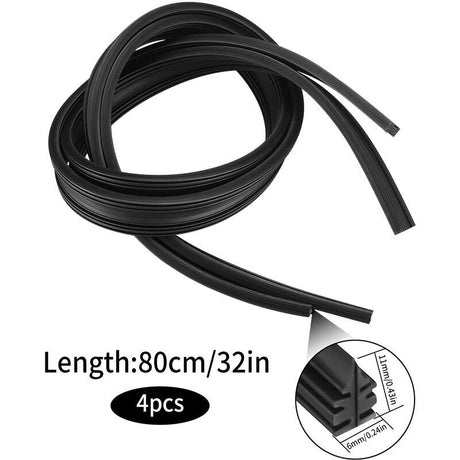 4 pcs Rubber Replacement Wiper Blades, 800mm Universal Windshield Wiper Strips, Replacement Rubber, automotive replacement use