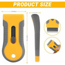 Glass and Ceramic Glass Scraper, Glass Cleaning Tool with 20 Replacement Parts for Removing Gasket Labels, Decals and Oven Glue, Grey Color