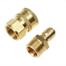 M22 Quick Connect Brass Fittings for High Pressure Washer, Brass + Steel material, car washing and detailing, polishing or foam cleaning