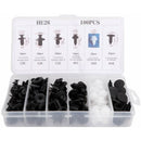 100 pcs Universal Door Trim Clip, Plastic Car Push Rivet Kit Door Card Panel Trim Clips Bumper Fastener Retainer